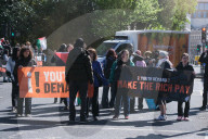 Pro-Palestine Group Youth Demand Blocks Cannon Street, London On 17 April 2025