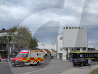 German Red Cross Ambulance On Emergency Call