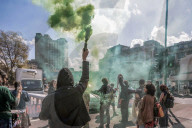 Youth Demand Protest Waterloo in London, UK.
