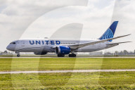 United Airlines Boeing 787 Dreamliner Departs From Amsterdam Schiphol Airport