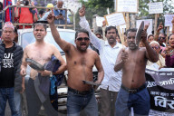 Victims Of Cooperatives Staged A Demonstration In Kathmandu