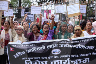 Victims Of Cooperatives Staged A Demonstration In Kathmandu