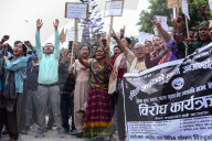 Victims Of Cooperatives Staged A Demonstration In Kathmandu