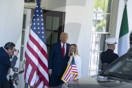 Prime Minister Of Italy  Meets With US President Donald J Trump For Bilateral Meeting. 