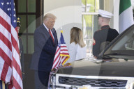 DC: President Trump and PM Meloni hold a White House arrivals