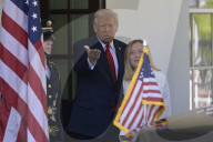 DC: President Trump and PM Meloni hold a White House arrivals
