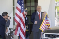 DC: President Trump and PM Meloni hold a White House arrivals