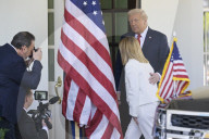 DC: President Trump and PM Meloni hold a White House arrivals