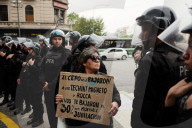 Mobilization Of Retirees, Workers And Social Organizations In Front Of The National Congress Of The Republic Of Argentina