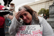 Mobilization Of Retirees, Workers And Social Organizations In Front Of The National Congress Of The Republic Of Argentina