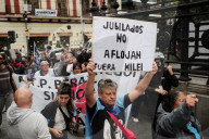 Mobilization Of Retirees, Workers And Social Organizations In Front Of The National Congress Of The Republic Of Argentina