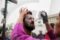 Mobilization Of Retirees, Workers And Social Organizations In Front Of The National Congress Of The Republic Of Argentina
