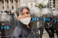 Mobilization Of Retirees, Workers And Social Organizations In Front Of The National Congress Of The Republic Of Argentina