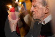 Holy Thursday Stations Of The Cross In Barcelona.