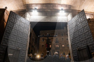 Holy Thursday Stations Of The Cross In Barcelona.
