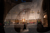 Holy Thursday Stations Of The Cross In Barcelona.