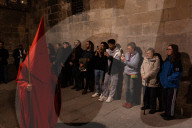 Holy Thursday Stations Of The Cross In Barcelona.
