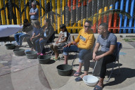 Foot Washing During The Holy Week In Tijuana, Mexico