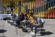 Foot Washing During The Holy Week In Tijuana, Mexico