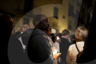 Holy Thursday In Barcelona, España.