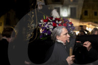 Holy Thursday In Barcelona, España.