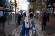 Holy Week: Good Friday Procession In Hospitalet De Llobregat, Barcelona.