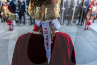Holy Week: Good Friday Procession In Hospitalet De Llobregat, Barcelona.