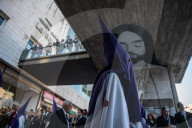 Holy Week: Good Friday Procession In Hospitalet De Llobregat, Barcelona.