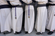Holy Week: Good Friday Procession In Hospitalet De Llobregat, Barcelona.