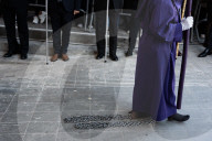 Holy Week: Good Friday Procession In Hospitalet De Llobregat, Barcelona.