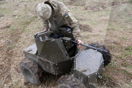 Ukraine Army trains operators of ground robotic systems
