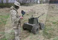Ukraine Army trains operators of ground robotic systems
