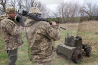 Ukraine Army trains operators of ground robotic systems