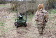 Ukraine Army trains operators of ground robotic systems