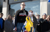Borehamwood weekly vigil to remember Israeli hostages still in captivity and those murdered on 7th October 2023. Borehamwood, Hertfordshire, Great Britain 
18th April 2025