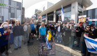 Borehamwood weekly vigil to remember Israeli hostages still in captivity and those murdered on 7th October 2023. Borehamwood, Hertfordshire, Great Britain 
18th April 2025