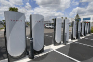 Tesla Electric Car Charging Point