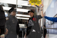Protest Against Billionaire Elon Musk At Manhattan Tesla Showroom 