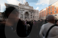 Tourists In The Historic Center Of Rome