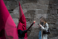 Holy Week: Good Friday Procession In Barcelona.