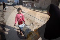 Water Containers In Gaza City
