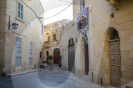 Holy Week decorations in Valletta, Malta