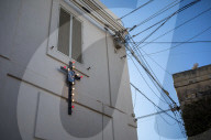 Holy Week decorations in Valletta, Malta