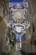 Holy Week decorations in Valletta, Malta