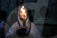 Palestinian Christians Celebrate Holy Fire In Jerusalem 