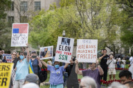 Anti  ICE And Trump Protests Out Side The White House 