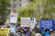 Anti  ICE And Trump Protests Out Side The White House 