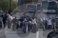 Waterloo Bridge In London Blocked By Pro-Palestine Group Youth Demand
