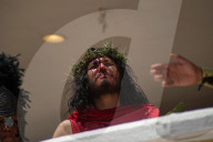 Stations Of The Cross For Passion Of Christ In Queretaro