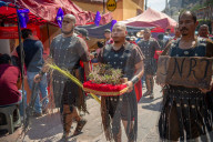 Stations Of The Cross For Passion Of Christ In Queretaro